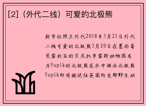 [2]（外代二线）可爱的北极熊
